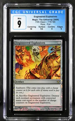 ENGINEERED EXPLOSIVES Fifth Dawn Foil Rare CGC 9 Q++ MTG [Nostalgium] - Image 1