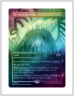 1x Restless Fortress, Foil, Borderless Art, Magic MTG NM - Image 1