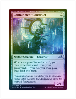 1x Containment Construct, Foil, Magic MTG NM - Image 1
