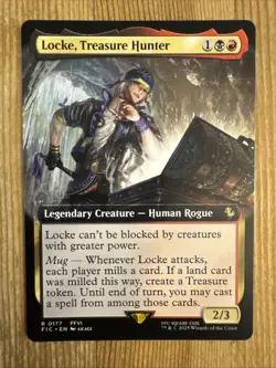 1x Locke, Treasure Hunter - Extended Art NM Eng MTG - Commander Final Fantasy - Image 1