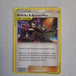 Bellelba & Brycen-Man 186/236 Sm-Cosmic Eclipse Regular Pokemon TCG Light Played - Image 3