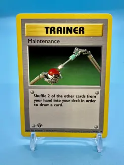 1999 Pokemon Game 1st Edition Trainer MAINTENANCE Shadowless English 83/102 (C) - Image 1