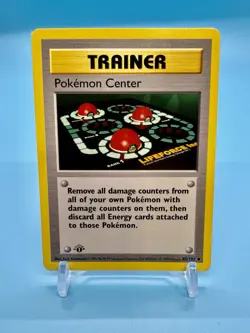 1999 Pokemon Game 1st Edition Trainer POKEMON CENTER Shadowless English 85/102 B - Image 1