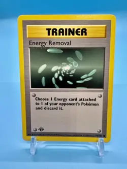 1999 Pokemon Game 1st Edition Trainer ENERGY REMOVAL Shadowless English 92/102 - Image 1