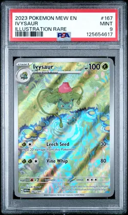 2023 POKEMON MEW EN-151 ILLUSTRATION RARE #167 IVYSAUR PSA 9 - Image 1