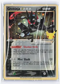 SWIRL 💫 SEALED Pokemon 25th Celebrations TCG Greninja SWSH144 Black Star Promo - Image 1