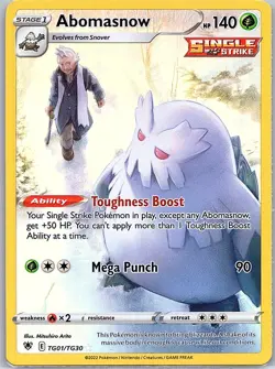 Abomasnow TG01/TG30 SWSH10: Astral Radiance Trainer Gallery - Pokemon Card - NM - Image 1