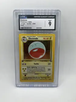 CGC 9 MINT Electrode 1999 Jungle 1st Edition 2/64 Holo Pokemon Card - Image 1