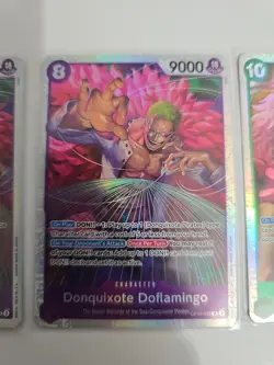 One Piece Card Game Donquixote Doflamingo OP04-031/op10-71 X2/ Rosinante Op10-72 - Image 3