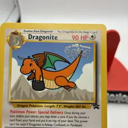 Pokemon TCG Dragonite Black Star Promo Card 1999 Pokemon: The First Movie - Image 4