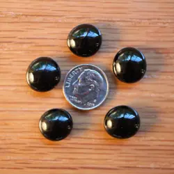 Tiny Red Dice Bag & Black Glass Gem Tokens, Life Counters Gaming Stones MTG - Image 3