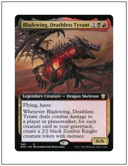 1x Bladewing, Deathless Tyrant, Extended Art, Magic the Gathering MTG NM - Image 1