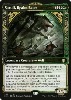 MTG - (R) Kaldheim - Sarulf, Realm Eater Showcase Foil NM - Image 1