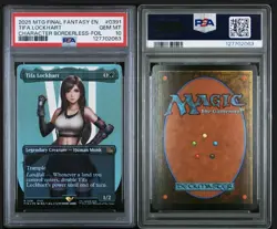 2025 MTG FINAL FANTASY CHARACTER BORDERLESS-FOIL #0391 TIFA LOCKHART PSA 10 - Image 1