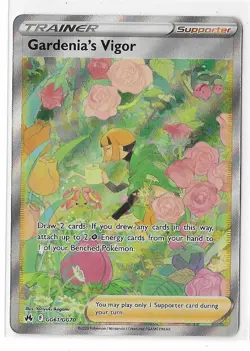 Gardenia's Vigor GG61/GG70 Crown Zenith: Galarian Gallery Holo Pokemon TCG NM - Image 1
