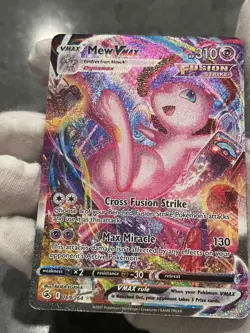 Pokemon TCG Mew VMAX 269/264 Fusion Strike Alternate Art Holo Full Art MP - Image 3