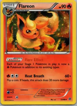 Pokemon TCG Flareon 13 Ancient Origins Holofoil LP - Image 1