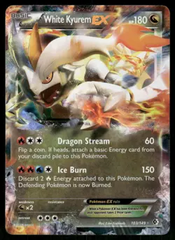 White Kyurem EX 103/149 Ultra Rare Holo NM Pokemon Boundaries Crossed - Image 1