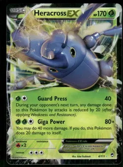 Heracross EX 4/111 Ultra Rare Holo NM Pokemon XY - Furious Fists - Image 1
