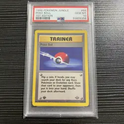 1999 Pokemon Jungle #64/64 Poke Ball 1st Edition - PSA 10 Gem Mint (1999) - Image 1