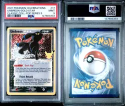 2021 POKEMON CELEBRATIONS CLASSIC COLL #17 UMBREON-GOLD STAR PSA 9 - Image 3