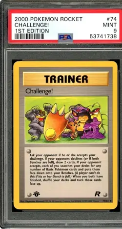 Pokemon 2000 Challenge! 74/82 1st Edition Team Rocket PSA 9 - Image 1