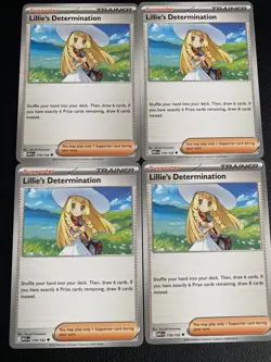 Pokemon - 4 x Lillie's Determination 119/132 Mega Evolution - Playset - Image 1