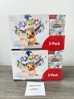✅2x LOT SEALED✅ Pokemon Prismatic Evolutions 2-Pack Costco ETB + Booster Bundle - Image 1