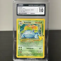 2021 POKEMON CELEBRATIONS CLASSIC HOLO #15/102 VENUSAUR CGC 10 GEM MINT - Image 1