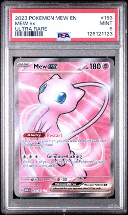 2023 POKEMON MEW EN-151 ULTRA RARE #193 MEW EX PSA 9 - Image 1