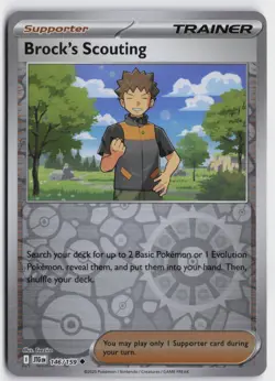 Pokemon Brock's Scouting - 146/159 Reverse Holo Uncommon SV09: Journey Together - Image 1