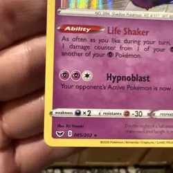 POKEMON GENGAR 085/202 SWORD & SHIELD RARE HOLO Mint - Image 3