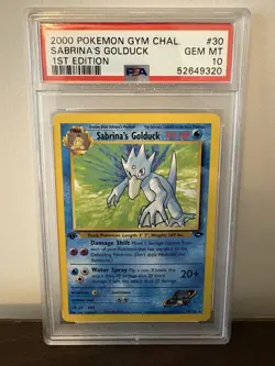 PSA 10 2000 SABRINA’S GOLDUCK #30 Pokemon Gym Challenge 1st Edition Rare - Image 1
