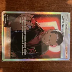 Pokemon Sun & Moon Hidden Fates Full Art Trainer Giovanni’s Exile 67/68 NM - Image 1