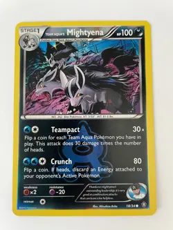 Team Aqua's Mightyena 18/34 - Double Crisis - Regular - Pokemon NM/MT - Image 1