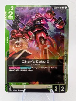 Char's Zaku II - Gundam Card Game GD01-026 - GD01 -Foil Newtype Rising - Image 1