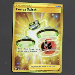 Energy Switch 212/195 Gold Secret Rare Holo Card Silver Tempest NM/M Pokemon TCG - Image 1