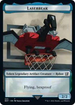 ~ Laserbeak Token ~ NM ~ Universes Beyond: Transformers ~ MTG ~ - Image 1