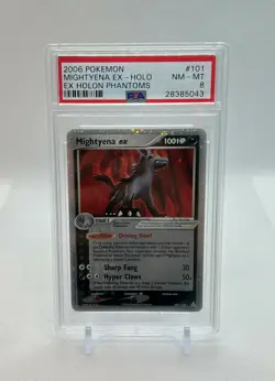 Pokemon Card - Mightyena EX 101/110 - EX Holon Phantoms - Holo - PSA 8 NM-MT - Image 1