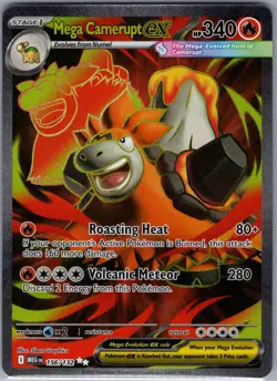 Mega Camerupt ex 156/132 ME01: Mega Evolution - Pokemon Card - NM - Image 1