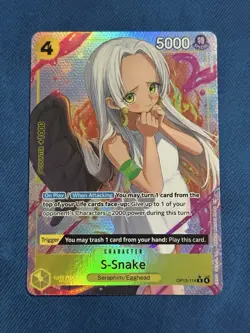 S-Snake OP13-114 Alternate Art One Piece Card English Carrying On His Will - Image 1