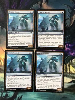 Futurist Sentinel x 4 Common Kamigawa: Neon Dynasty Magic the Gathering MTG - Image 1