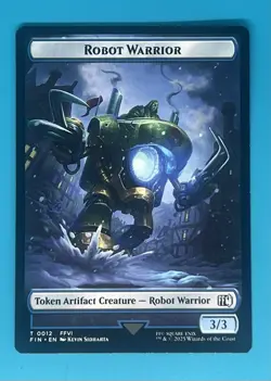 Mtg Hero (0008) Robot Warrior (0012) Double-Sided Token Final Fantasy Regular - Image 2