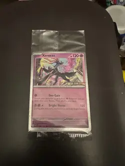 Xerneas 064/132 SEALED Pokemon Mega Evolution Stamped Promo Best Buy Holo Card - Image 1