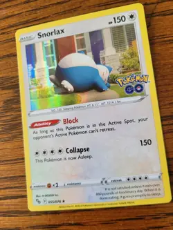 Snorlax 055/078 HOLO RARE Pokemon Go TCG Card NM Near Mint Foil Stamped 2022 - Image 2
