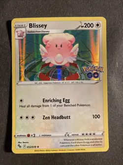 2022 Pokemon Go Set Nintendo Blissey Holo Holographic Card 52 /78 03 - Image 1