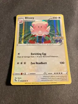 2022 Pokemon Go Set Nintendo Blissey Holo Holographic Card 52 /78 03 - Image 5