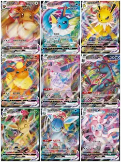 2025 Pokemon Chinese Exclusive Gem Pack 2 CBB2C Eevee Evolution 9 piece set NM - Image 1