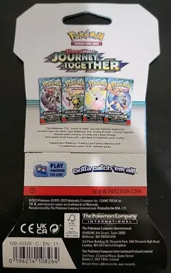 Journey Together Sleeved Booster Pack SEALED NEW Pokemon TCG - Image 2
