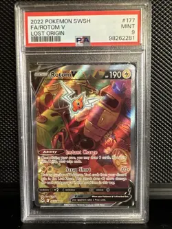 2022 POKEMON SWSH FA/ROTOM V LOST ORIGIN #177 PSA 9 - Image 1